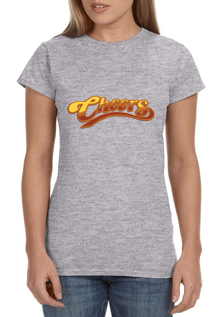 IntimoCheers Womens' TV Show '80s '90s Logo Icon Funny Bar Crewneck T-Shirt, Grey, L