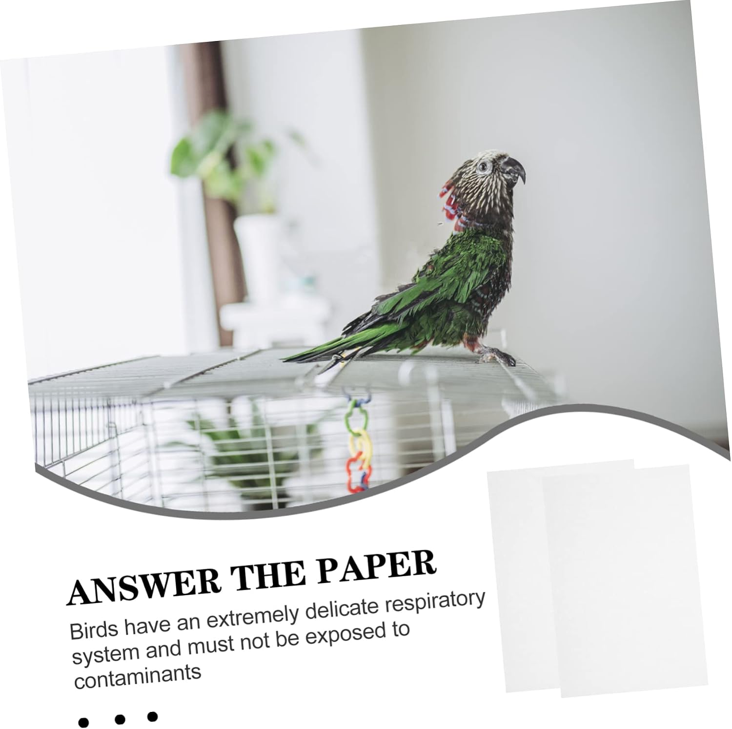 100Pcs Disposable Bird Cage Liners Absorbent Paper Cushion Pads for Parrot Cages Easy Clean Design for Parakeets