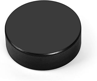 AceFox NHL Official Size Ice Hockey Pucks - Durable Vulcanized Rubber, 6oz, 3" Diameter for Adults & Kids Practice (1-50 Pack)