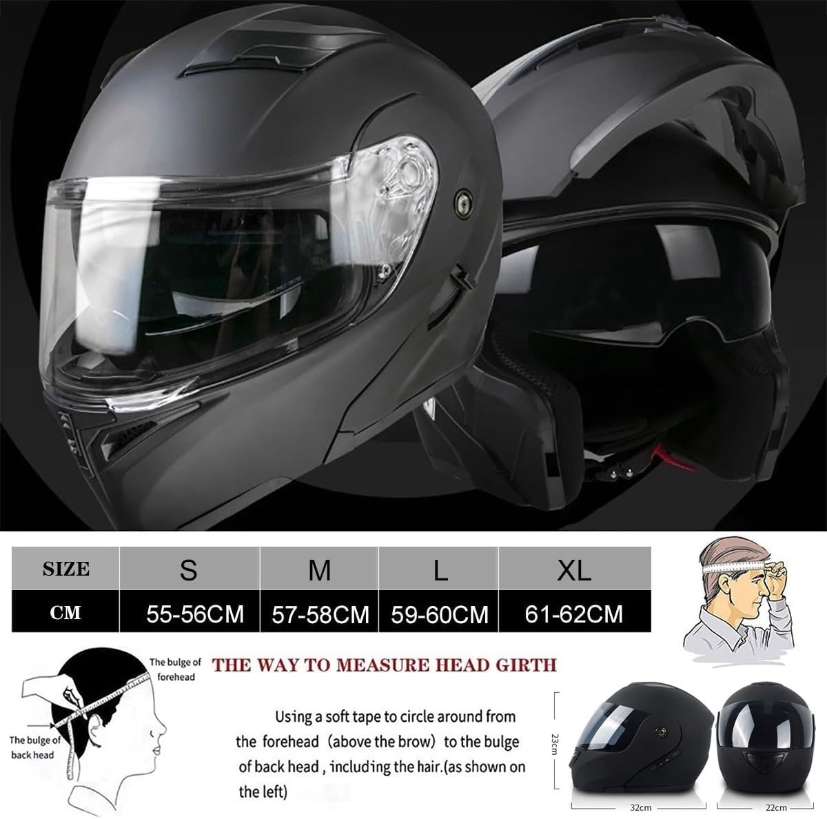 Casco Moto Integrale Con Visiere E Multi-ventilazione, Adatto For Motociclette, Casco Da Corsa For Bici Da Strada, For Uomo E Donna, Omologato DOT/ECE
