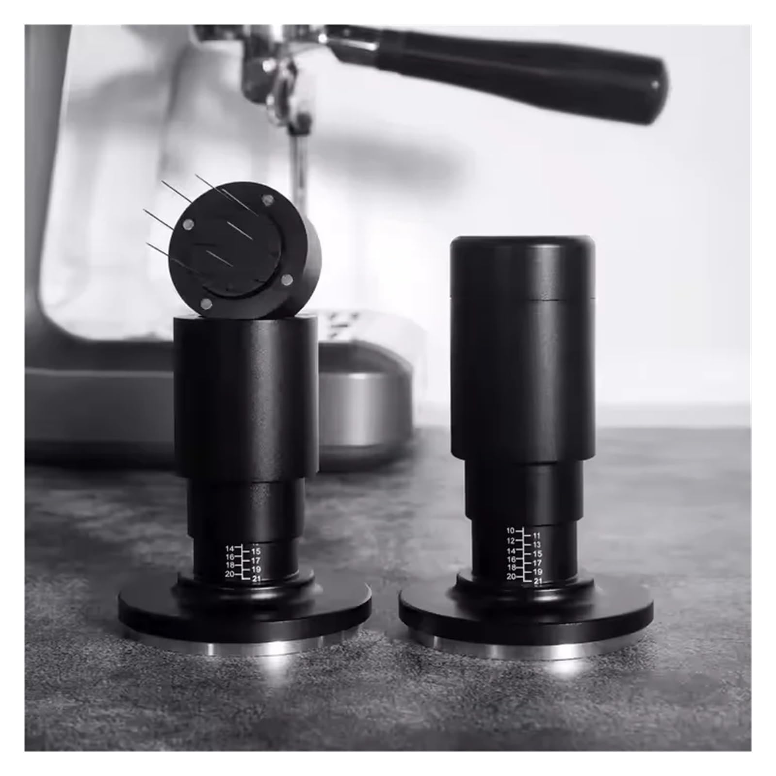 Pressino espresso 2-in-1 di ricambio a molla con WDT, 51/53/58mm