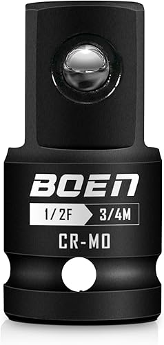 Miniatura 6 de BOEN Adaptador de enchufe de impacto de 3/4 "F a 1" M, acero Cr-Mo, juego de adaptadores de enchufe para conversiones de controlador de impacto