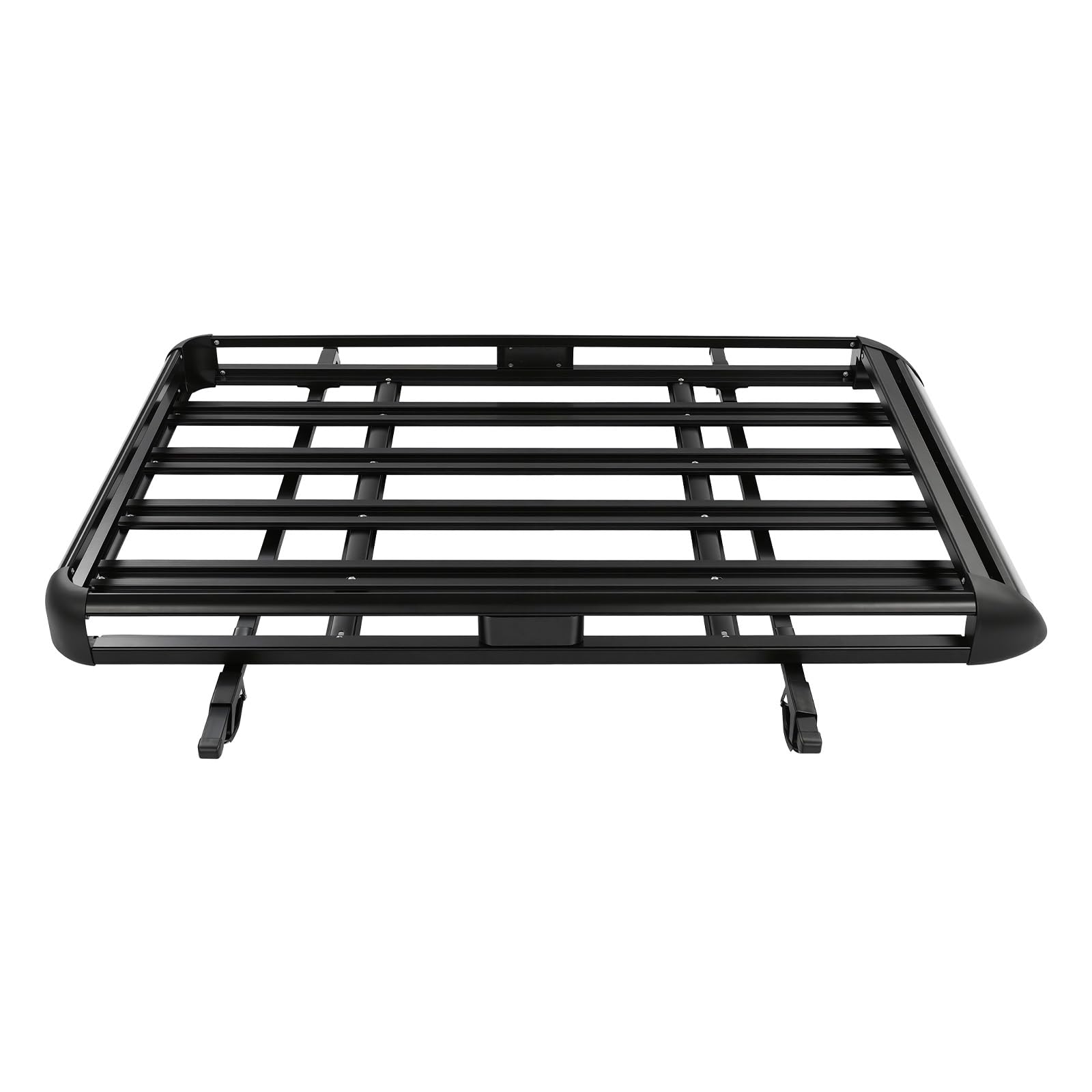 Dachgepäckträger Auto Universal, Dachträger Geschlossene Reling mit Doppelschichtdesign, Aerodynamischem Ablenker, ohne Bohren, 10kg Alu Dachkorb Auto für SUV und Reise (160x100cm 150kg)