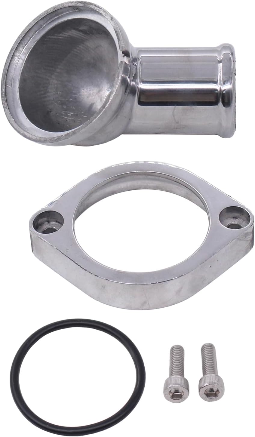 ApplianPar 45° Swivel Water Neck Thermostat Housing for Chevy LS Engine LS1 LS2 LS3 LS7 LS9 LSA L76 L92 GM Engines Polished Aluminum