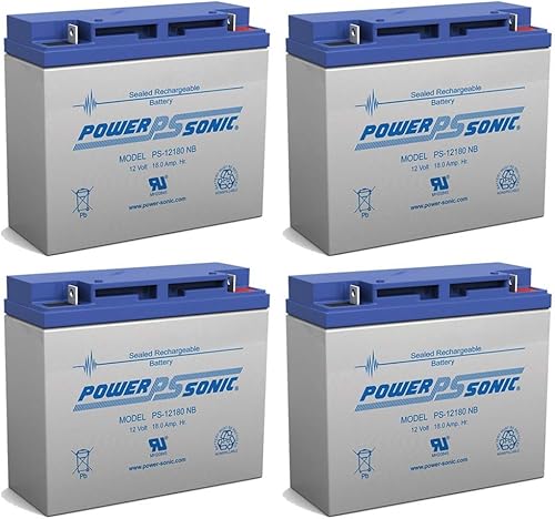 Power Sonic Batería SLA de 12V 18AH que reemplaza PS-12180 GP12170 LC-RD1217P NP18-12 UB12180-4 Pack