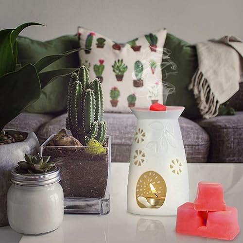 Miniatura 7 de Jucoan Paquete de 100 moldes de plástico para cera derretida, 6 cavidades cuadradas transparentes para derretir cera para manualidades, velas