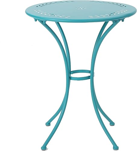 Miniatura 5 de Christopher Knight Home Lourdes Iron Bistro - Juego de 3 piezas, color verde azulado mate