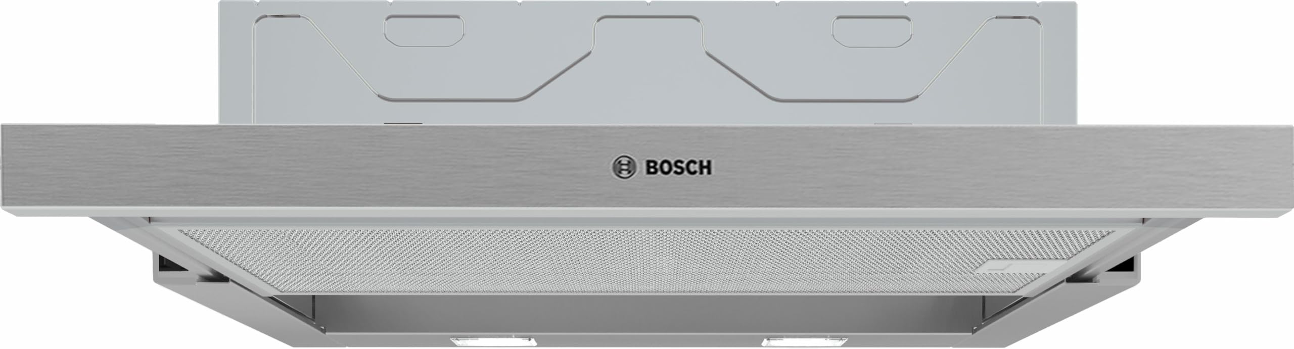 Bosch Serie 2 Flachschirmhaube DFM064W55 60 cm LED-Beleuchtung Abluft Umluftbetrieb Metallfettfilter Silber