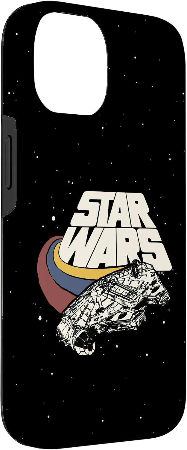 Star Wars Millennium Falcon Flying Retro Logo Case for iPhone 14