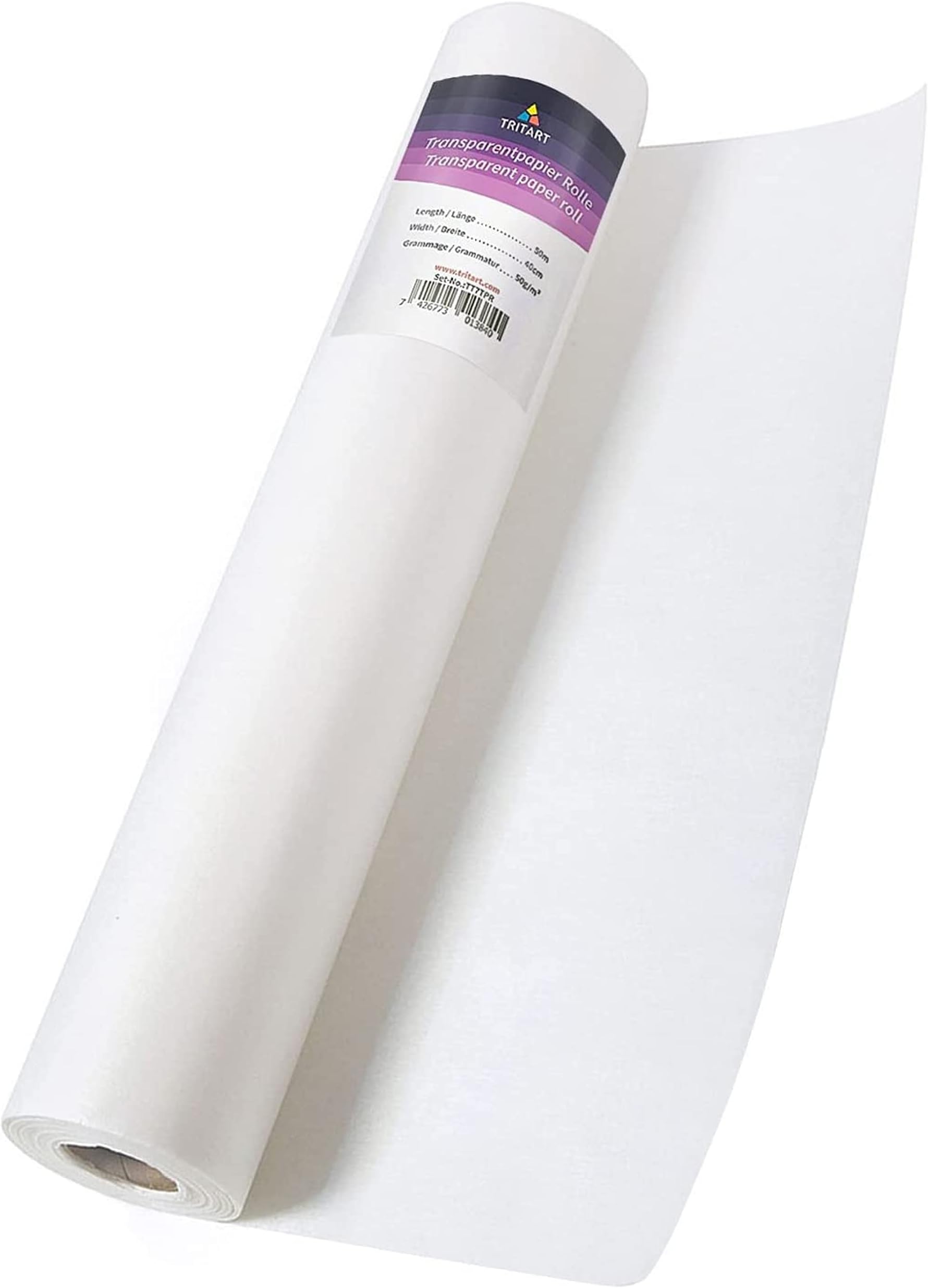 Tracing Paper Roll High Transparency White Pattern Paper For Sewing Dressmaking Sketch Drafting, Applicable For Builders And Designers (23m