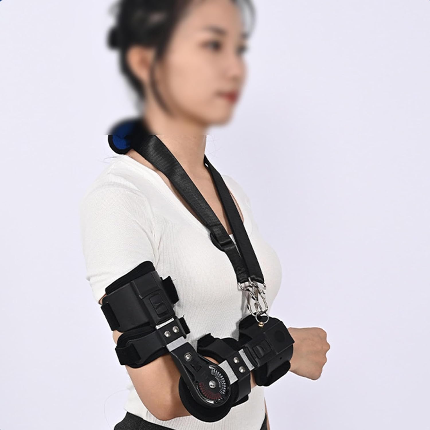 Elbow Joint Protective Gear Adjustable Elbow Brace Fracture Side Ligament Fixation Bracket Elbow Splint Immobilizer, One Size,Left，Left