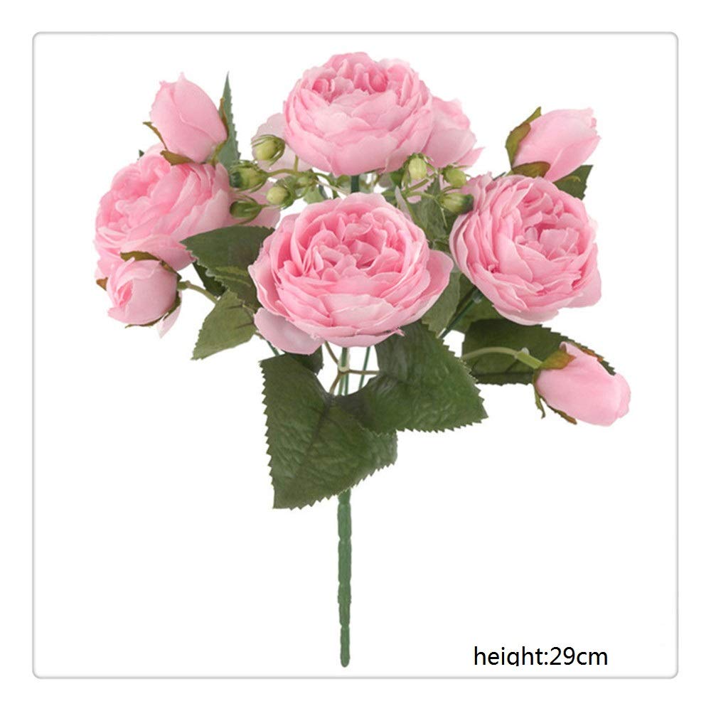 Artificiale Flowe Artificiale Peonia Seta Peonia Bouquet Fiori Finti per La Casa Decorat Wedding 29cm