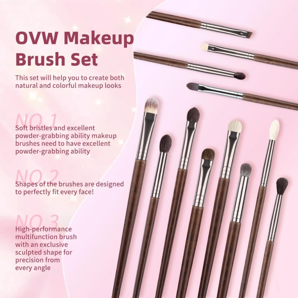 Lot de 12 pinceaux de maquillage pour fard à paupières, sourcils, lèvres (XQN12PCS3TZ1)