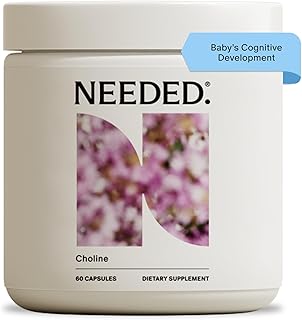 Needed. Prenatal Choline for Cognitive Development - Choline Supplement Aids Baby Brain Development - Supports Healthy Pregnancy & Metabolism - Third Party Tested - 60 Capsules