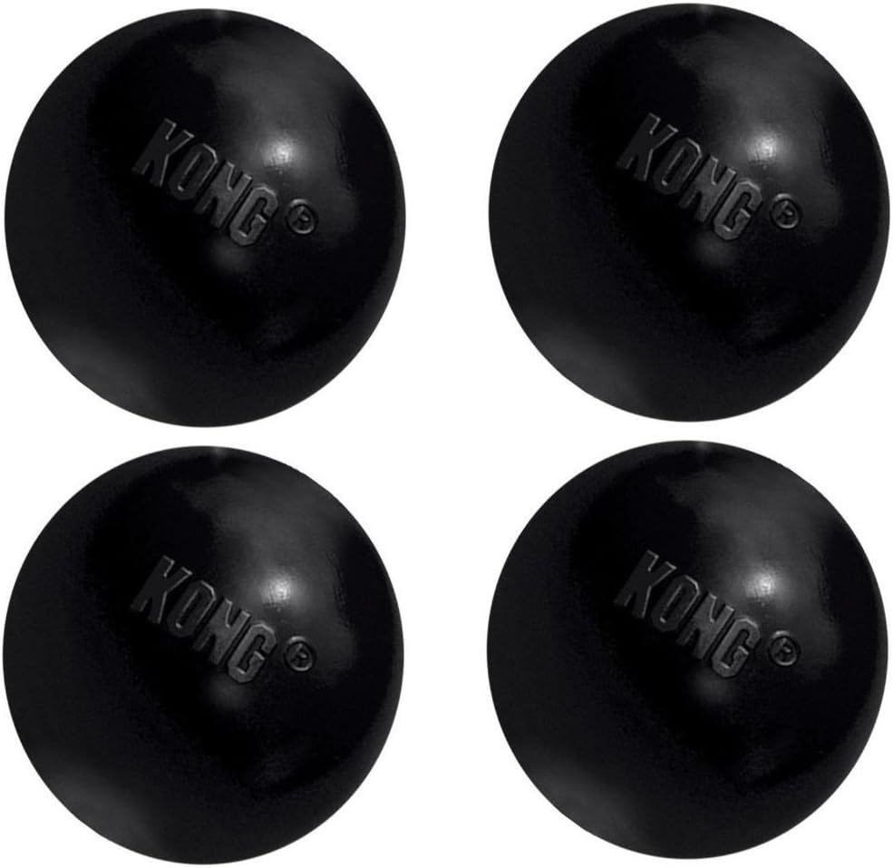 (4 Pack) KONG Extreme Balls, Dog Toy, Medium/Large