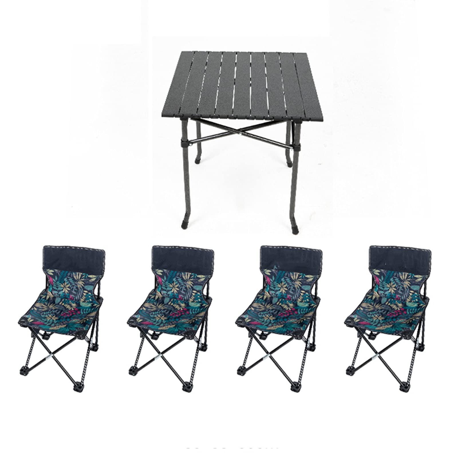 Table de camping pliante carrée, ensemble pique-nique extérieur et chaise transportable