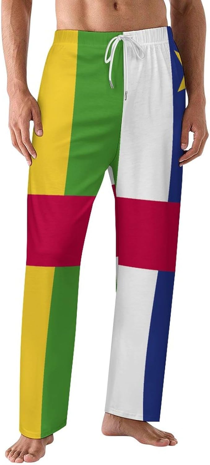Adugen Origei Temperament Men Homewear Chile Flag Pyjamas Bottoms for Men Leisure Long Pants Sleepwear Cute Pj Bottoms