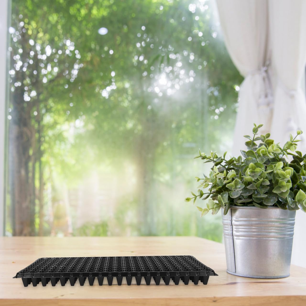 Yardwe 10 bandejas de germinación de Semillas de iniciación de plántulas, bandejas de siembra de 200 Celdas para siembra de Plantas de Invernadero de Vegetales