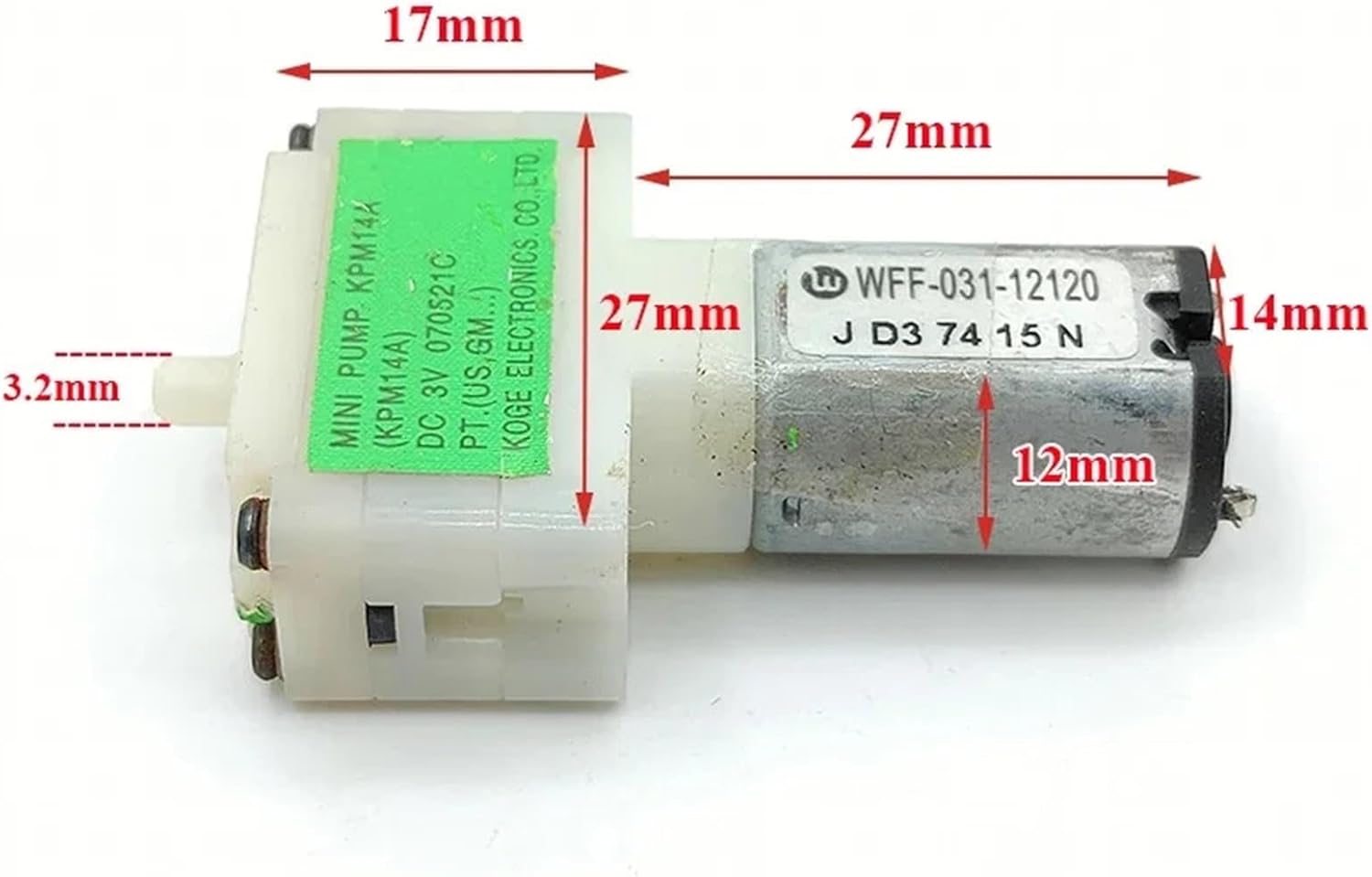 KPM14A DC 3V 3.7V Mini 031 Motor Air Pump Micro Oxygen Diaphragm DIY Blood Pressure Moitor Inflator Aquarium Fish Tank