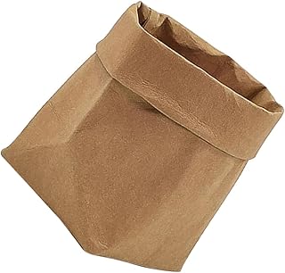 Cabilock Brown Paper Storage Basket Desktop M...