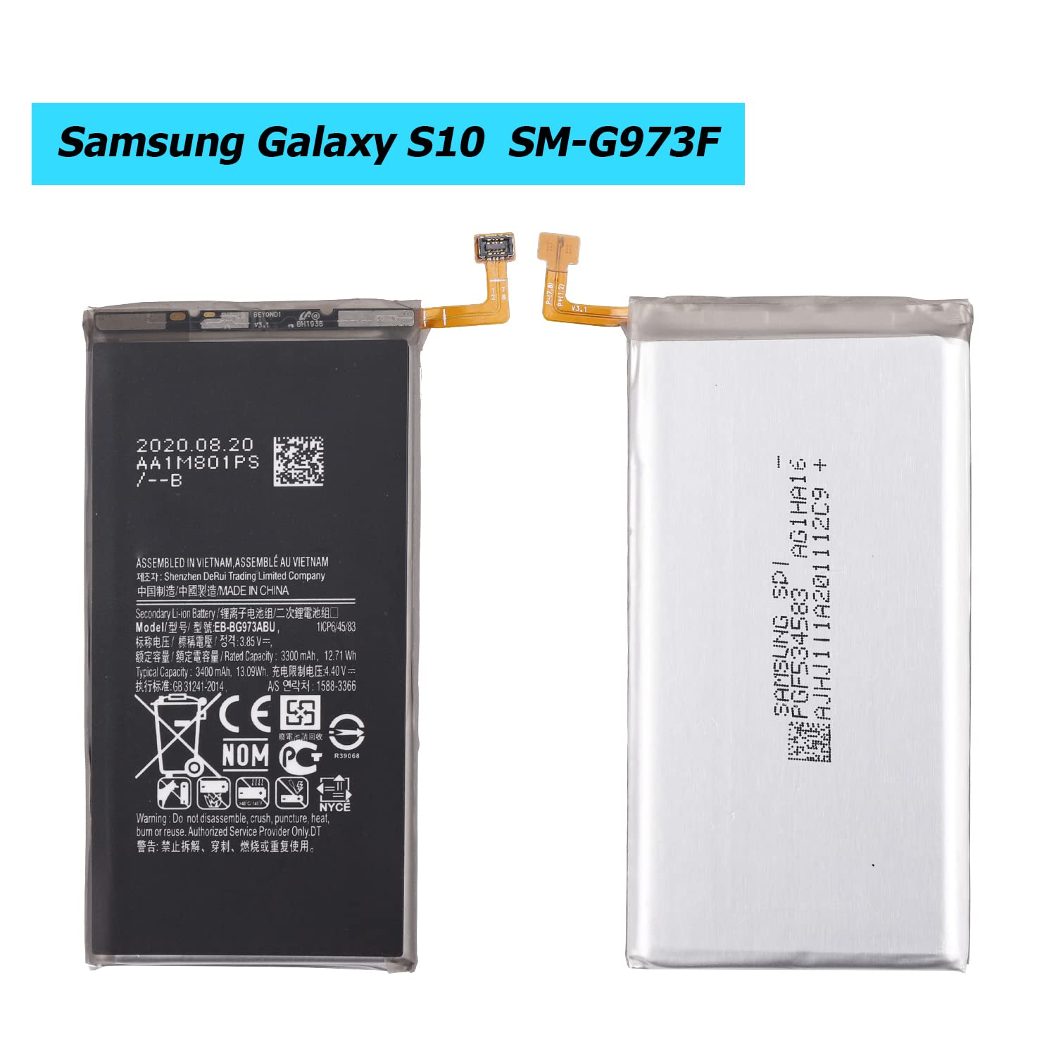 Vvsialeek EB-BG973ABU Replacement Battery Compatible with Galaxy S10 SM-G9730 SM-G973F SM-G973U SM-G973W with Tools