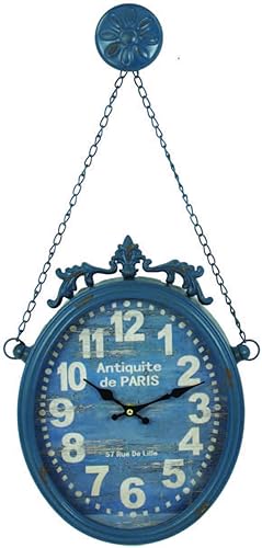 Reloj antiguo de París, decoración del hogar, Londres, Inglaterra, relojes de pared, estilo antiguo