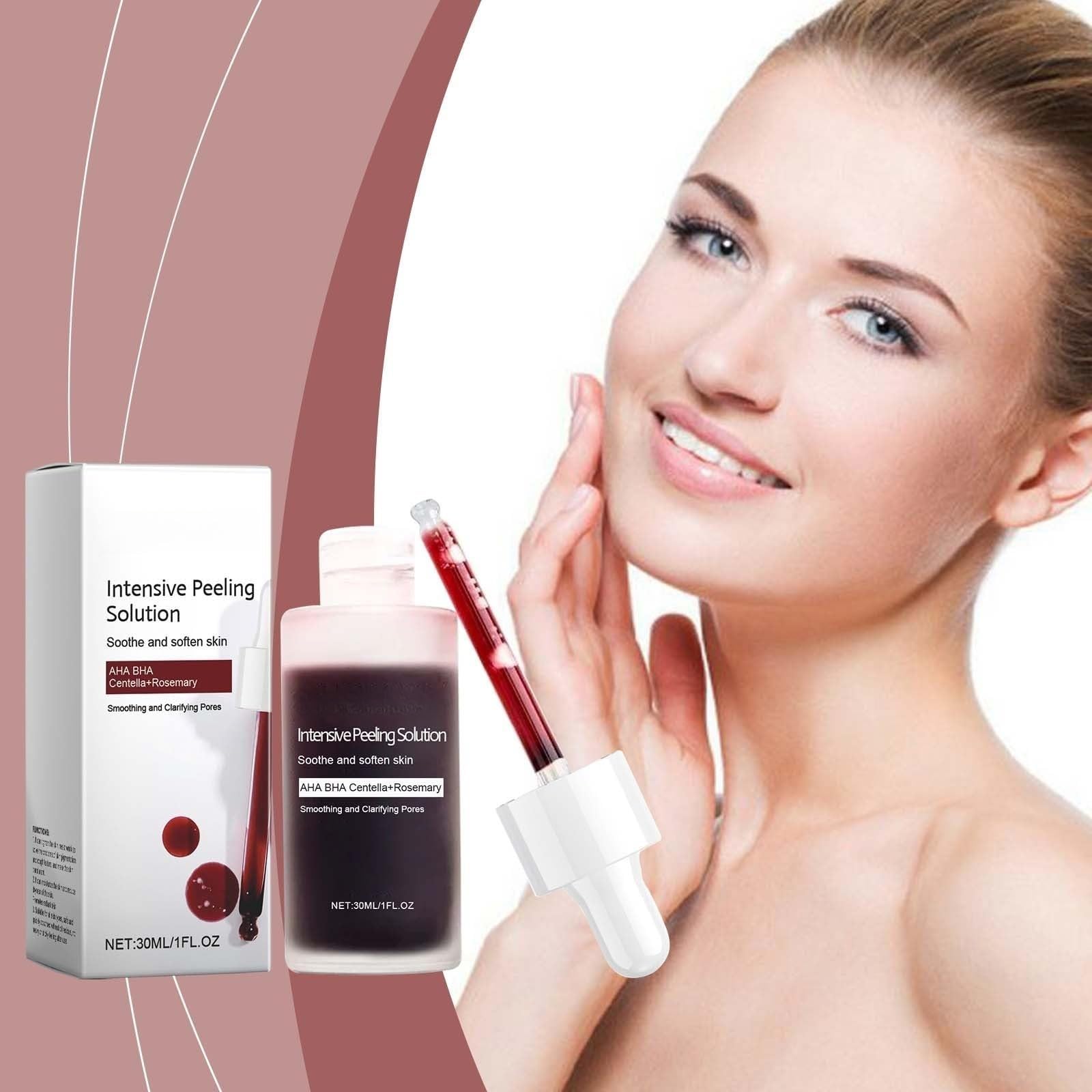 30% AHA 2% BHA Esfoliazione Serum, Brightens Smooths Skin | Multi-Acid Exfoliating Serum, Smooths Brightens, Minimizes Pores & Hydrates