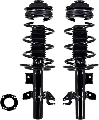 PM Auto Par de muelles helicoidales de puntal completo rápido delantero izquierdo-derecho para Dodge Dart 2013-2016