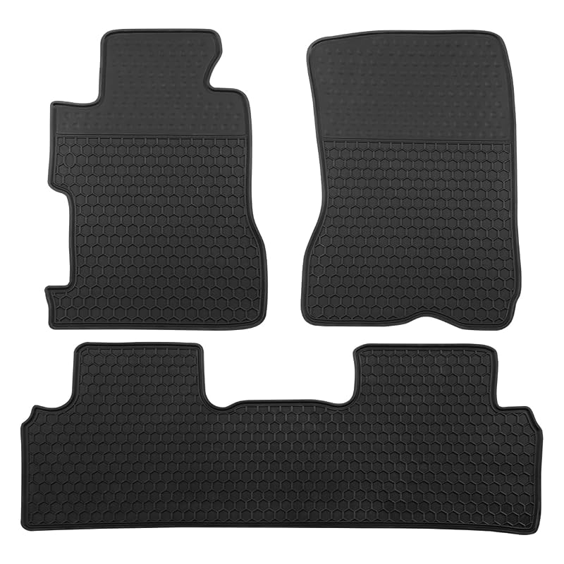 Tapete Automotivo de Borracha Sob Medida para Honda Civic Coupé e Sedan 2006 a 2011 Preto