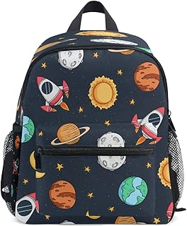 Razzo Spaziale Pianeta Stella Zaino per Asilo Nido Prescolare Bambini Studente Bookbag Zainetti per Viaggio Ragazze Ragazzi 2-7 Anni Capretto