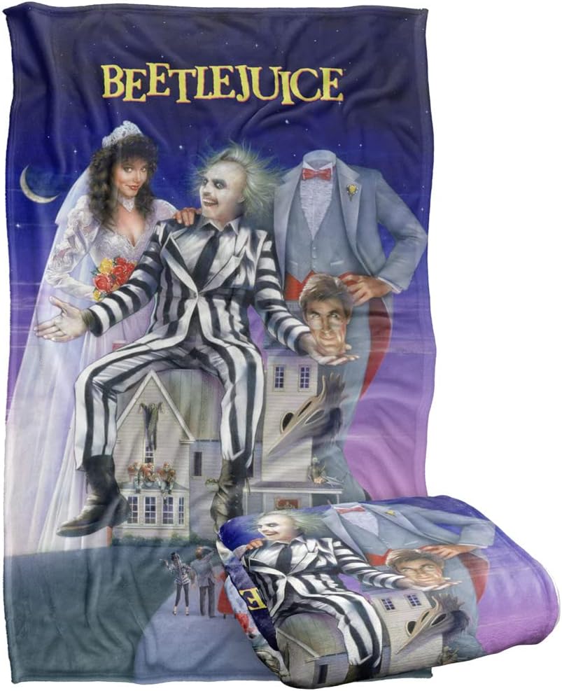 Beetlejuice Poster Silky Touch Super Soft Throw Blanket 36" x 58",Poster
