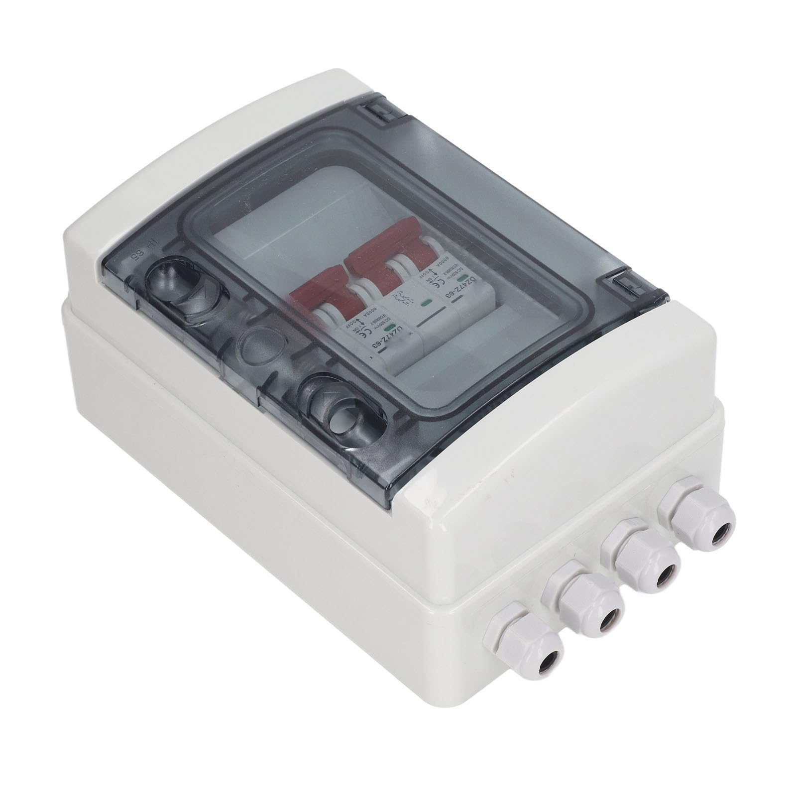 Ejoyous Scatola Interruttore Miniaturizzato CC, Sezionatore Solare Fotovoltaico Ignifugo per PC, 2 in 2 Uscite DC500V IP65 Impermeabile Resistente Ai Raggi UV per Inverter per Pannelli Solari RV