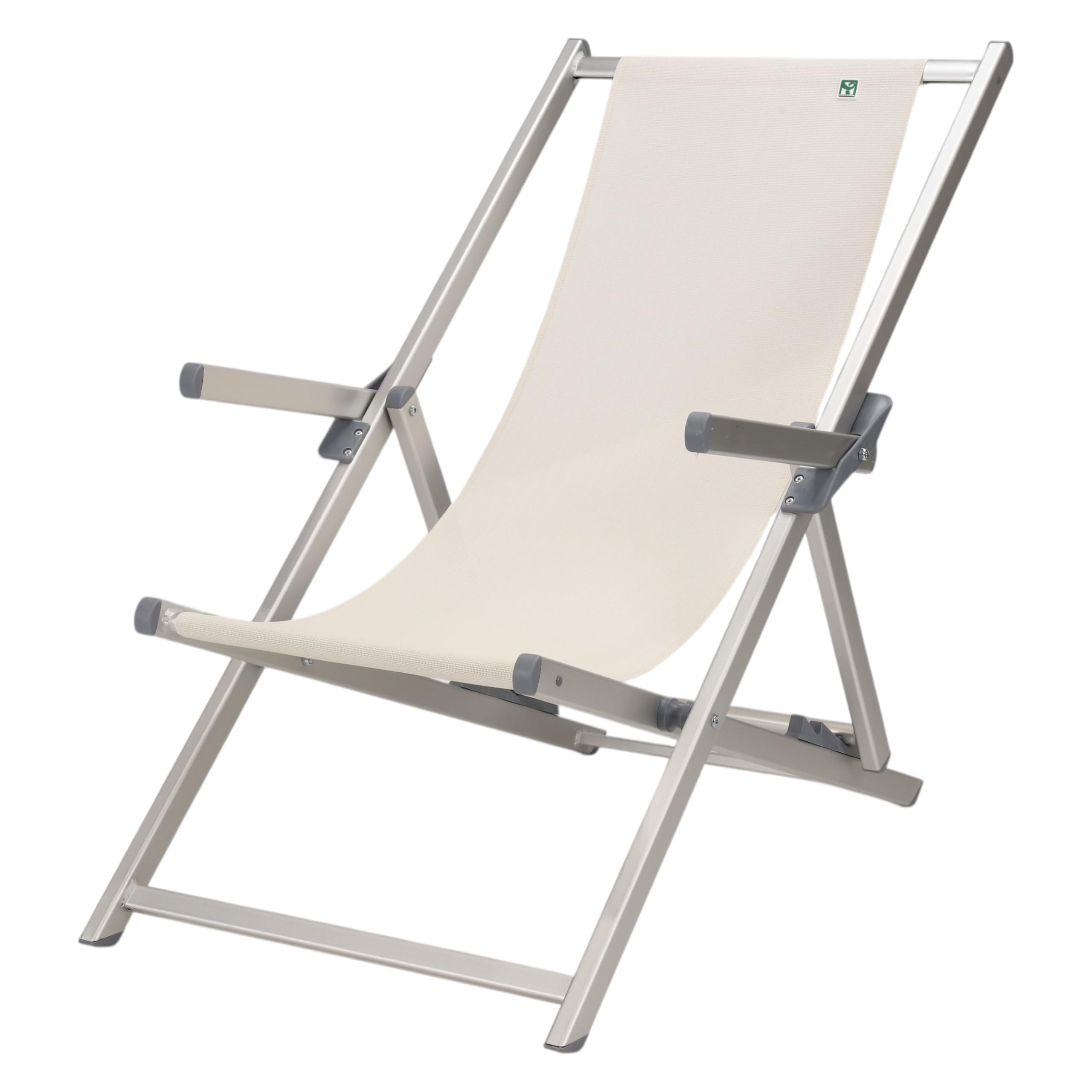 Totò Piccinni SDRAIO SALENTO in alluminio pieghevole con 4 posizioni mare spiaggia piscina giardino (Beige)