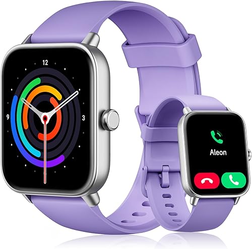 Smart Watch for Women (Alexa Built-in & Bluetooth Call), 1.8" Smartwatch with SpO2Heart RateSleepStress Monitor, CalorieStepDistance Counter, 100