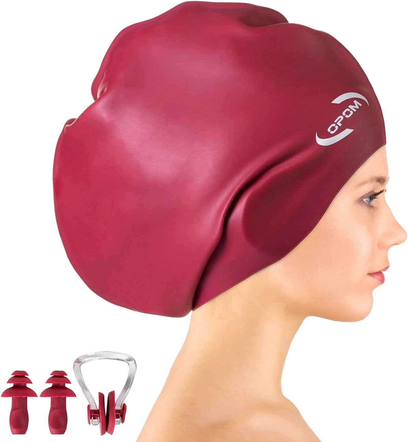 Extra Large Swimming Cap for Women Long Hair Girls Men and Adult Waterproof Silicone Cover Ear Bath Pool Shower Swimming Caps Special Design Swim Cap for Long Thick Curly Hair&Dreadlocks Weaves Braids : Sports & Outdoors
