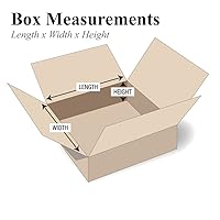 Vista 2 de Asociados marca p1484100pk Flat Cajas de Cartón, 14" L x 8" W x 4" H, kraft (Pack de 100)
