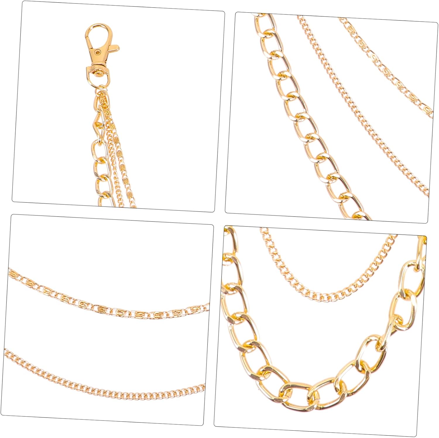 2pcs Metal Pants Chain for Men and Women Durable Decorative Hanging Chain for Jeans Fashionable Pocket Accessory for Hip-hop and Punk Styles