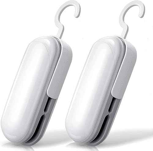 Mini sellador de bolsas sellador portátil al vacío de calor sellador de bolsas de virutas sellado térmico 2 en 1 mini sellador de alimentos para