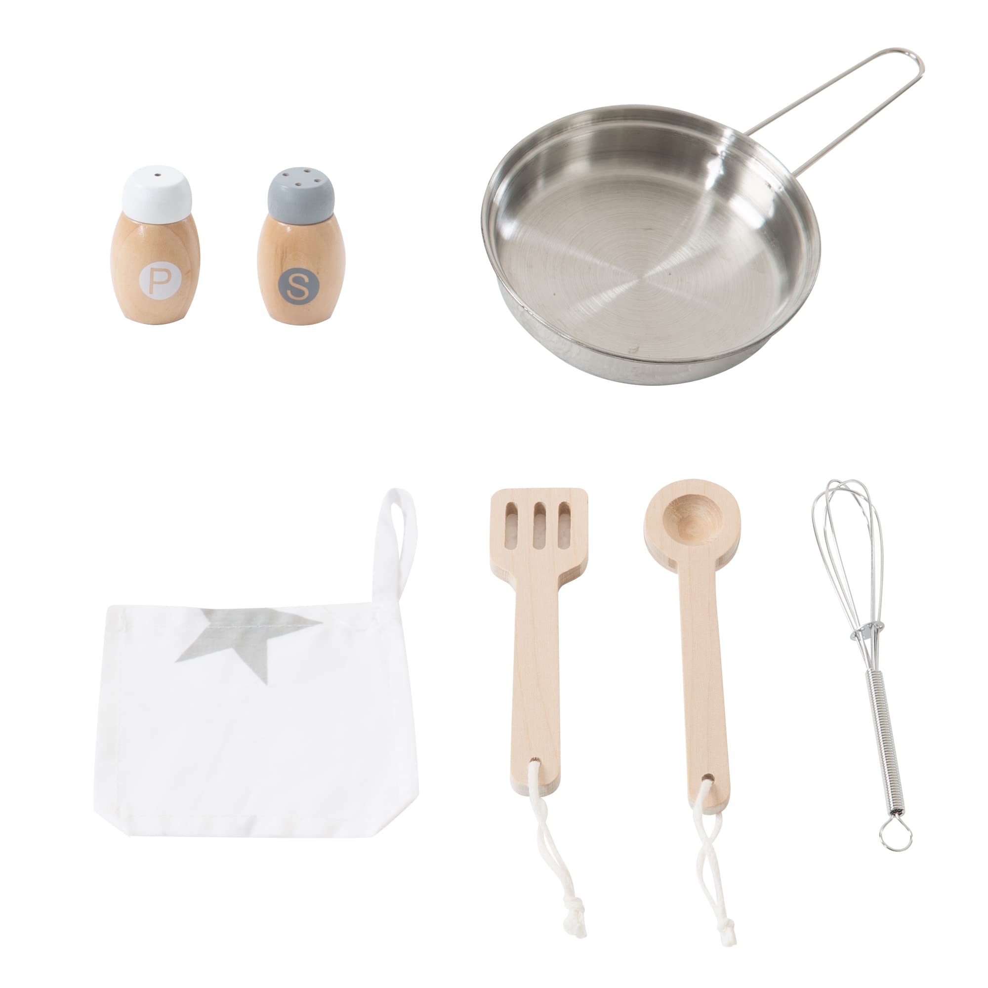 roba Cuisine Enfant en Bois - avec Plaque de Cuisson + Évier et Accessoires en Métal et Bois - à Partir de 3 Ans - Rose