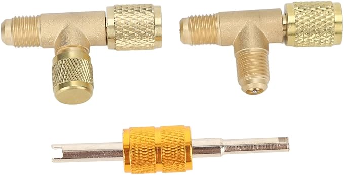 Adaptador Tee de Latón para Herramienta de Reparación de Línea de Aire Acondicionado 1/4in SAE miniatura 4