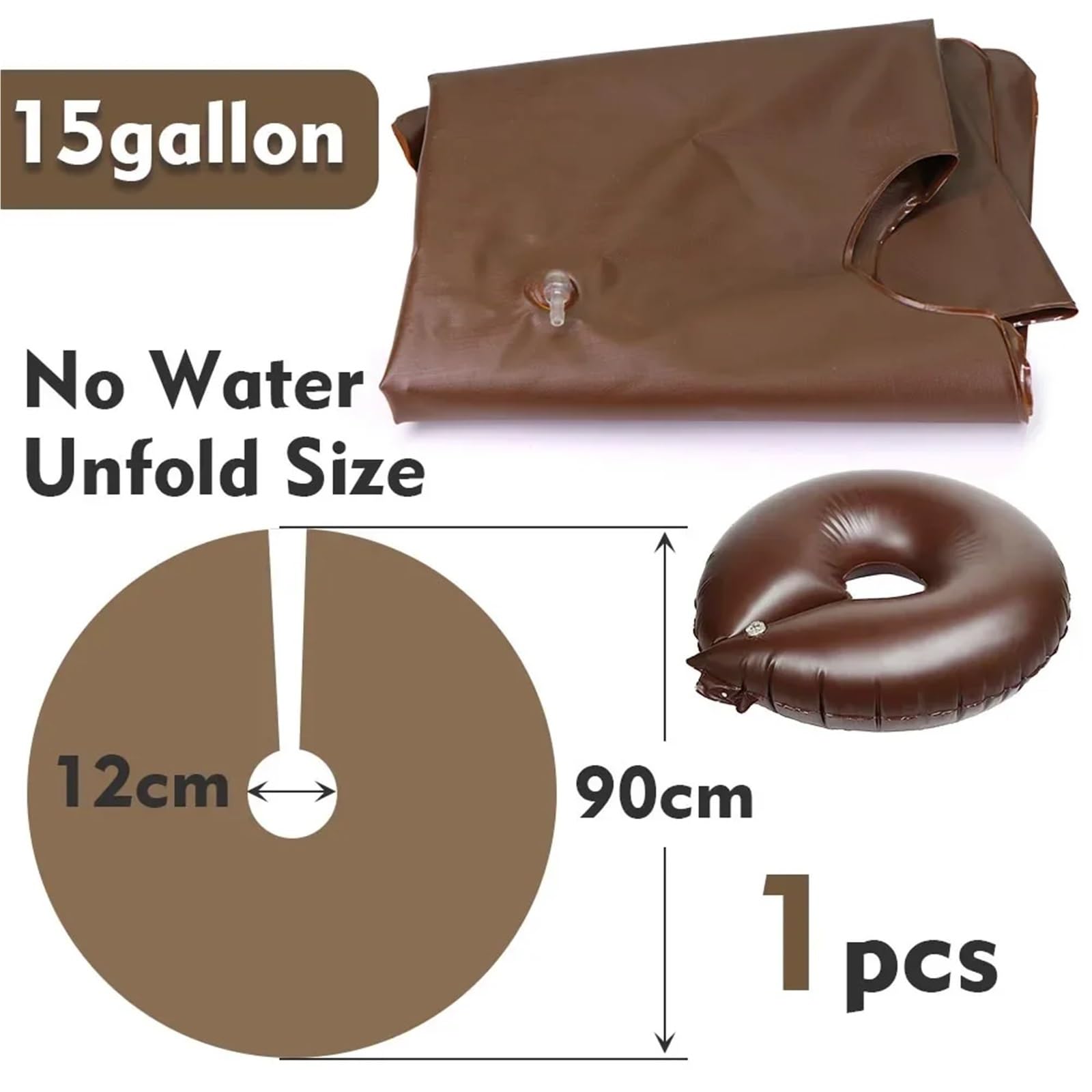 Worek na drzewo z PVC do nawadniania, Worek do podlewania drzew 10/15/25 galonów, samonawadniający worek nawadniania kropelkowego o powolnym uwalnianiu(15 Gallon)