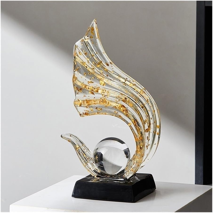 Ornaments, Creative Home Decoration Ornaments Handmade Resin Crafts Desktop Sculpture, 15 * 11 * 27.3cm (L*W*H),Room Decor