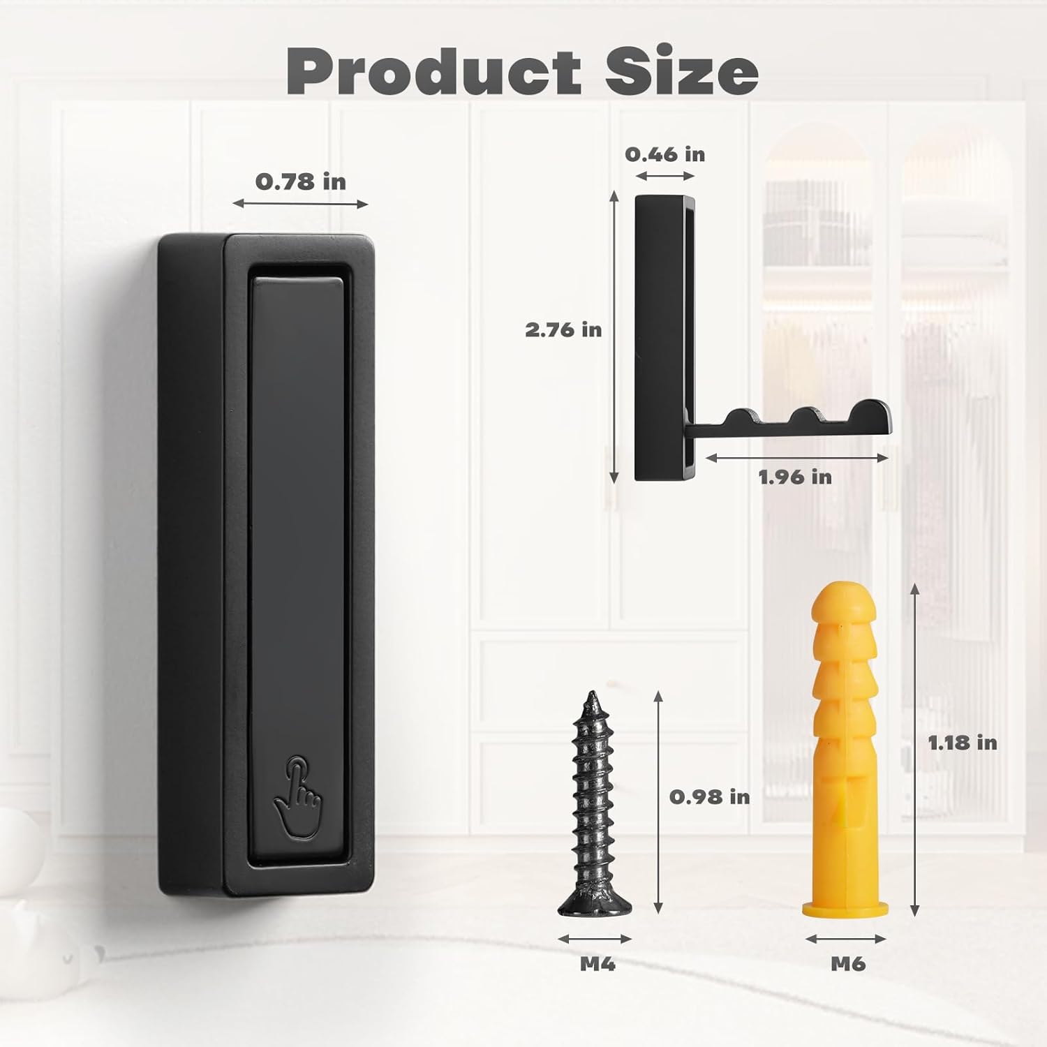 Folding Wall Hooks, 4pcs Foldable Coat Hooks, Heavy Duty Zinc Alloy No Rust Fold Up Hooks for Coat, Towel, Key, Hat, Bag, Jacket, Backpack (Matte Black) - Image 8