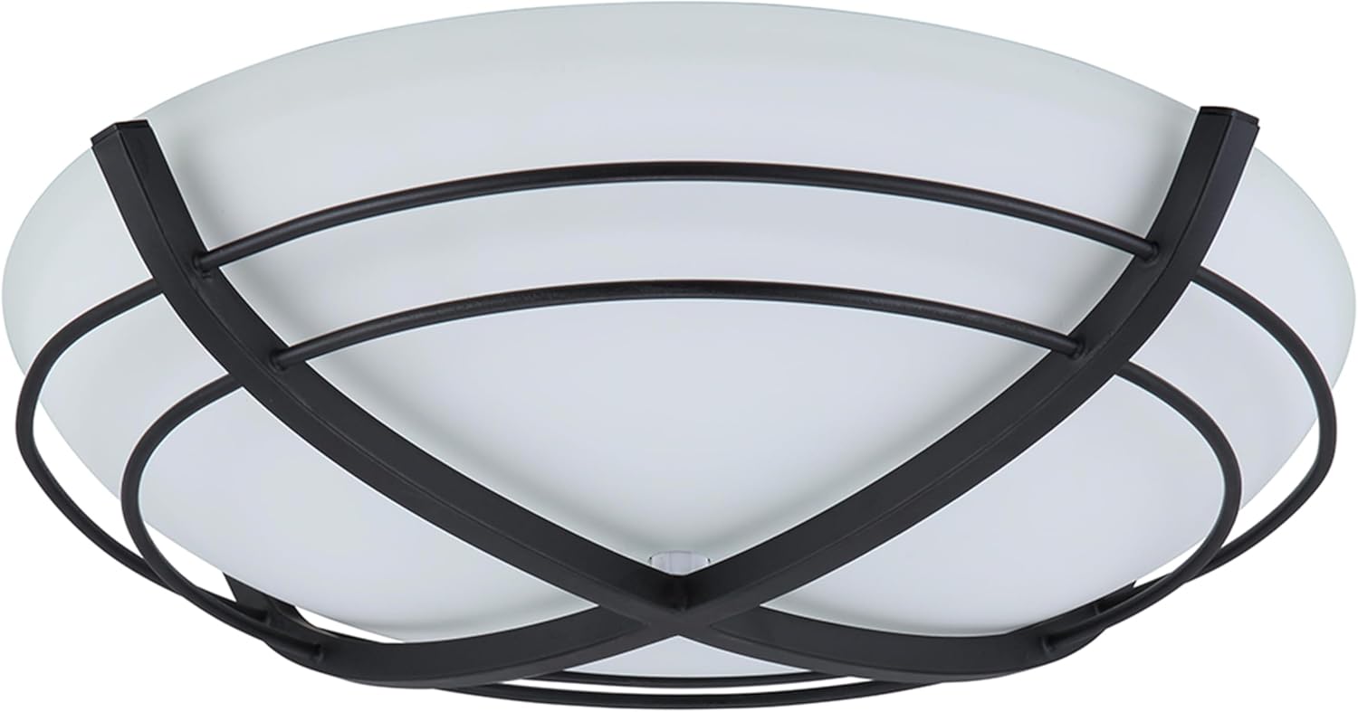 Good Housekeeping 81031 Kingsley Decorative 90 CFM 2.5 Sones Bathroom Ventilation Exhaust Fan with Light, Matte Black