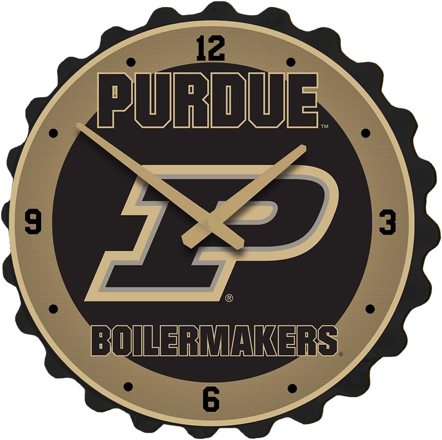 The Fan-Brand NCAA Oregon Ducks - Bottle Cap Wall Clock - Sports Team Bar Sign Décor - Home, Dorm, Garage, Office, Fan Cave