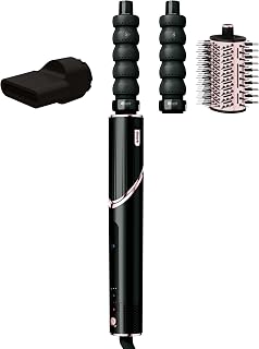 Shark FlexStyle 3-en-1 Air Styler & Sèche-cheveux HD426EU Noir/Or Rose, appareil coiffant Noir