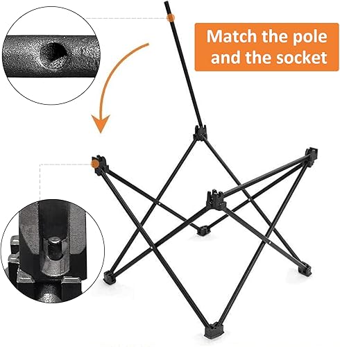 Miniatura 9 de MOON LENCE Mesa plegable de aluminio para acampar al aire libre, portátil, ultraligera, compacta, para viajes, playa, picnic, senderismo (negro,