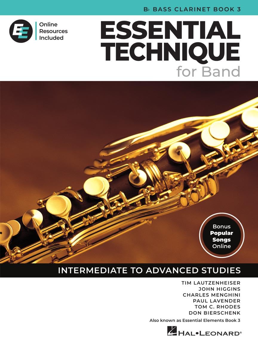 Essential Elements for Band – Bb Bass Clarinet Book 3 with EEi Online | Clarinet Method Songbook with Sheet Music, 250+ Video Lessons and Updated Repertoire | Intermediate to Advance Studies