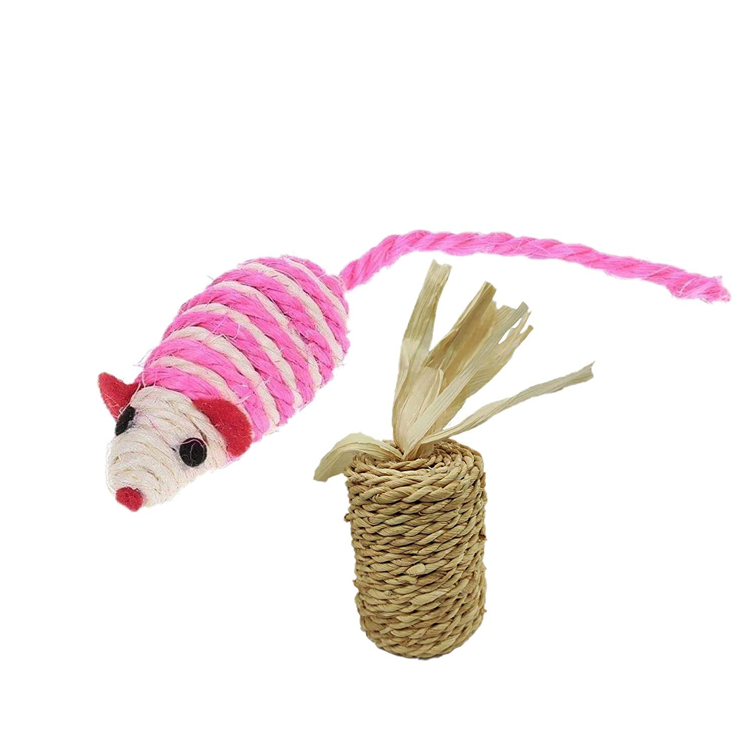 BLACK DOG Sisal Rope Rattle Scratcher Molar Mouse and Scratch Carrot Toy for Cat Combo (Pack of 2) (B08KY8KPX7) Amazon Price History, Amazon Price Tracker