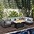 Lviden 9 Pieces Wicker Patio Furniture Set Outdoor PE Rattan Sectional Conversation Sofa Set with Grey Cushions and 45” Gas fire Pit Table